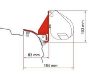 Fiamma F35 Adapter Kit Vw T5/T6 Multirail Reimo 98655Z155 - Fiamma wall installation adapters enabling secure awning mounting across different vehicle types - My Fiamma