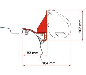 Fiamma F35 Adapter Kit Vw T5/T6 Multirail Reimo 98655Z155 - Fiamma wall installation adapters enabling secure awning mounting across different vehicle types - My Fiamma