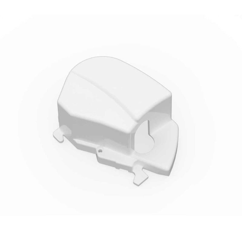 Fiamma Left Hand Outer End Cap for F80L Awning White (98673-258) - Fiamma wall installation adapters enabling secure awning mounting across different vehicle types - My Fiamma