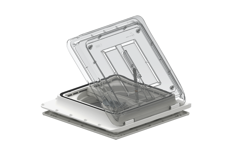 Fiamma Turbo-Vent - 12V Roof Vent Fan - 40x40 cm - Crystal - Variable Speed - Fiamma rooflights for caravans and motorhomes delivering natural light, ventilation and weatherproof roof openings - My Fiamma