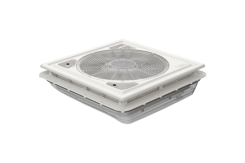 Fiamma Turbo-Vent - 12V Roof Vent Fan - 40x40 cm - Crystal - Variable Speed - Fiamma rooflights for caravans and motorhomes delivering natural light, ventilation and weatherproof roof openings - My Fiamma