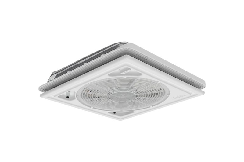 Fiamma Turbo-Vent - 12V Roof Vent Fan - 40x40 cm - Crystal - Variable Speed - Fiamma rooflights for caravans and motorhomes delivering natural light, ventilation and weatherproof roof openings - My Fiamma