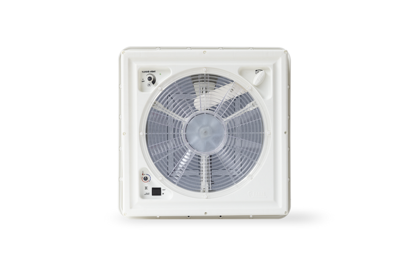 Fiamma Turbo-Vent - 12V Roof Vent Fan - 40x40 cm - Crystal - Variable Speed - Fiamma rooflights for caravans and motorhomes delivering natural light, ventilation and weatherproof roof openings - My Fiamma
