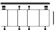 Roof Rail Ducato Deep Black (H2, L1–L3, 12kg) - Fiamma roof rails and accessories enabling secure mounting of storage boxes and travel gear - My Fiamma