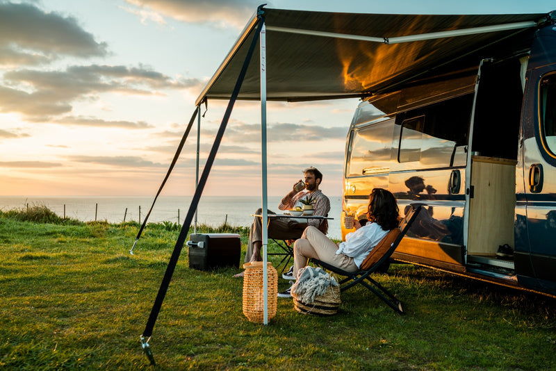 F45s 230 Wall Installation Awning - Fiamma wall-mounted awnings for caravans and motorhomes providing shade and sheltered outdoor space - My Fiamma