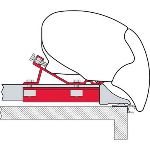 Fiamma F65 Awning Adapter Kit Fixing Bar 98655-384 Roof Bars - Fiamma wall installation adapters enabling secure awning mounting across different vehicle types - My Fiamma