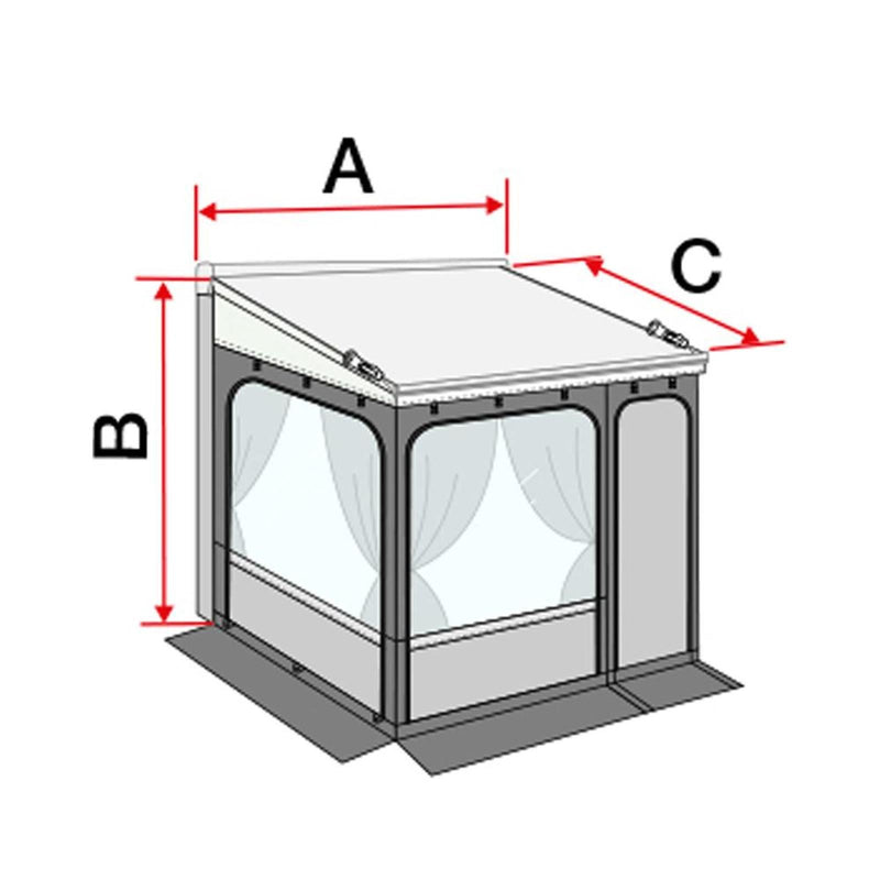 Fiamma ZIP 300 Privacy Room Large (08365A01-) - Fiamma wall installation adapters enabling secure awning mounting across different vehicle types - My Fiamma