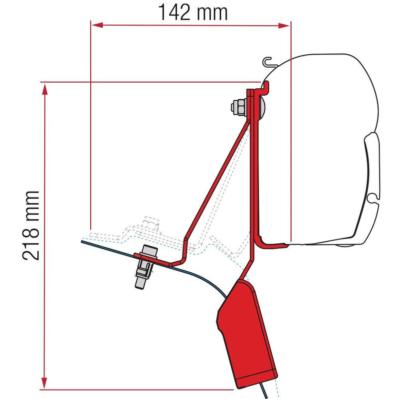 Fiamma Kit for Ford Custom Nugget 2019 Onwards (F45s) - Fiamma wall installation adapters enabling secure awning mounting across different vehicle types - My Fiamma