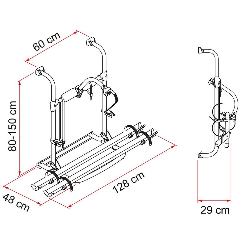Fiamma Carry Bike UL 48 Cycle Carrier - Fiamma wall installation adapters enabling secure awning mounting across different vehicle types - My Fiamma