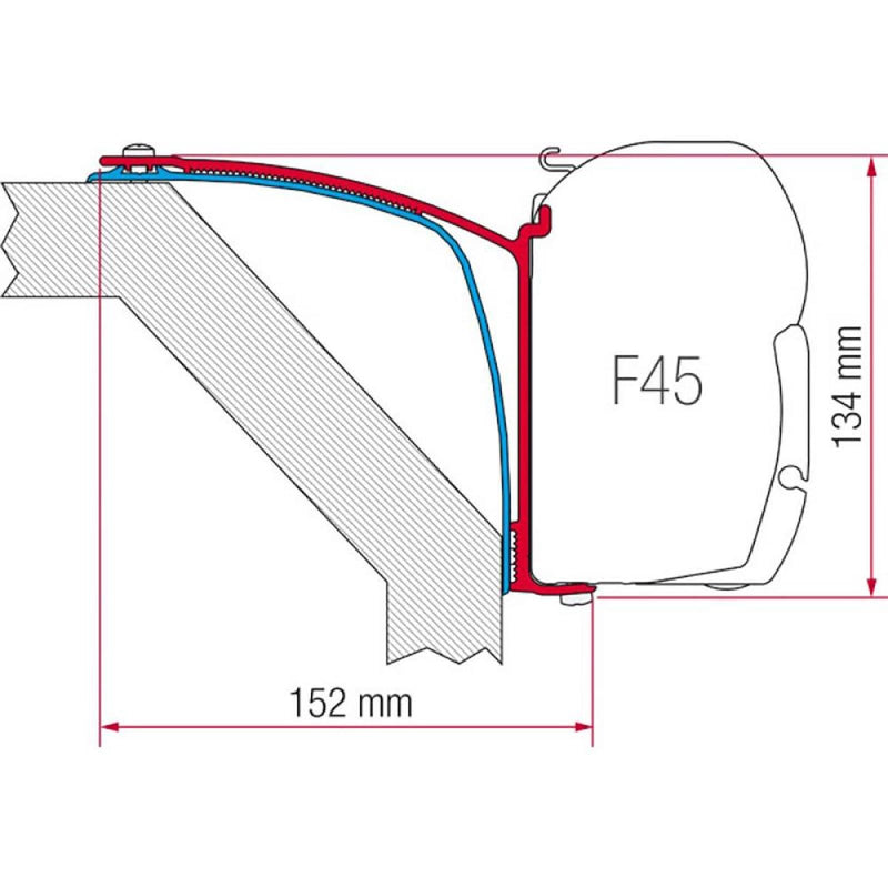 Fiamma Kit for Laika Rexoslne-Ecovip 07 (98655-418) - Fiamma wall installation adapters enabling secure awning mounting across different vehicle types - My Fiamma