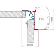 Fiamma F45 Adapter Kit Bailey Mk2 98655-946 - Fiamma wall installation adapters enabling secure awning mounting across different vehicle types - My Fiamma