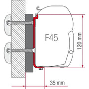 Fiamma Kit for Dethleffs Globus (98655-730) - Fiamma wall installation adapters enabling secure awning mounting across different vehicle types - My Fiamma