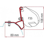 Fiamma F35 Adapter Kit Renault Traffic/Vauxhall Vivaro 98655Z020 - Fiamma wall installation adapters enabling secure awning mounting across different vehicle types - My Fiamma