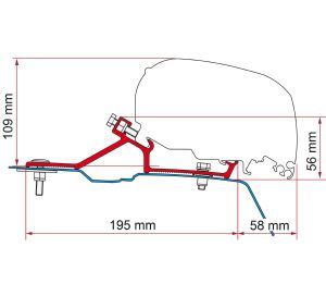 Fiamma F80/F65 Adapter Kit Renault Master H2 After 2010 98655-881 - Fiamma wall installation adapters enabling secure awning mounting across different vehicle types - My Fiamma