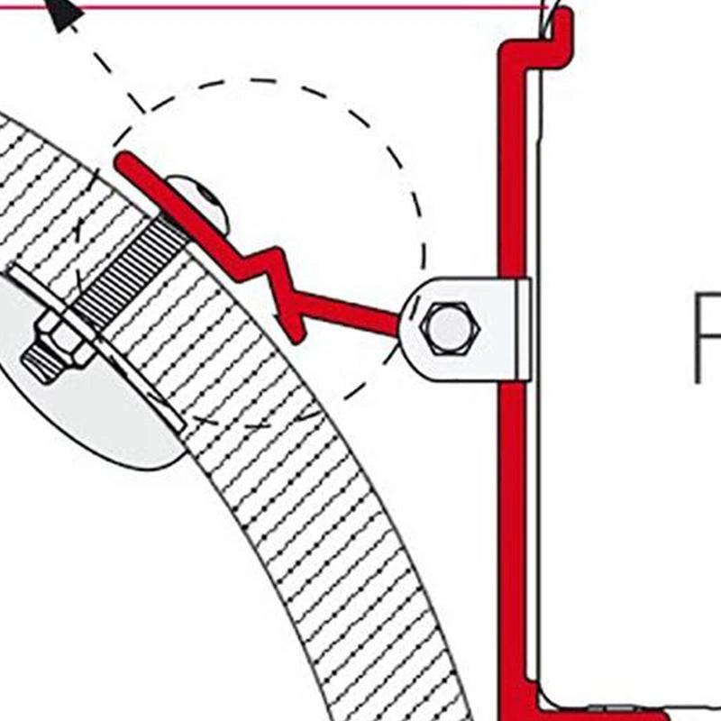 Fiamma Adapter C (02097-01-) - Fiamma wall installation adapters enabling secure awning mounting across different vehicle types - My Fiamma