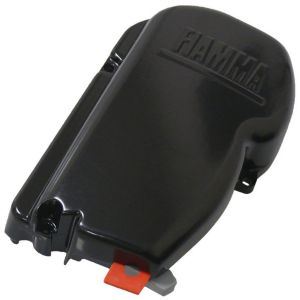 Fiamma F45S Black Left Hand End Cap 98673H001 - Fiamma wall installation adapters enabling secure awning mounting across different vehicle types - My Fiamma
