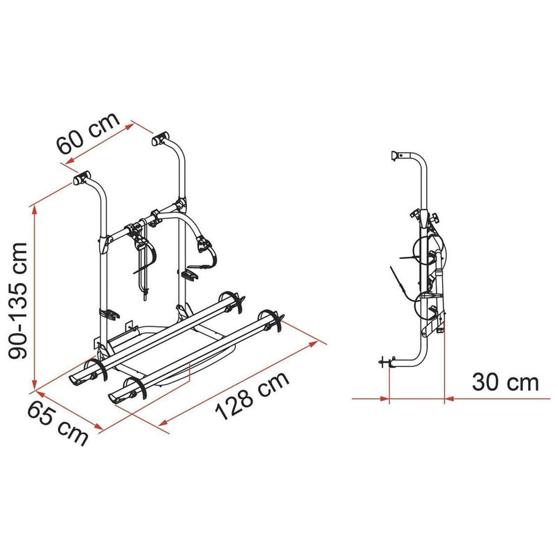 Fiamma Carry-Bike Pro for Hymer/Dethleffs (02093A64B) - Fiamma wall installation adapters enabling secure awning mounting across different vehicle types - My Fiamma