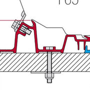 Fiamma F65 F80 Awning Mounting Adapter Brackets for Hobby Excellent Caravan - Fiamma wall installation adapters enabling secure awning mounting across different vehicle types - My Fiamma
