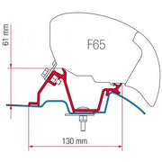 Fiamma F80/F65 Adapter Kit Mercedes Sprinter High Roof Uk 98655-889 - Fiamma wall installation adapters enabling secure awning mounting across different vehicle types - My Fiamma