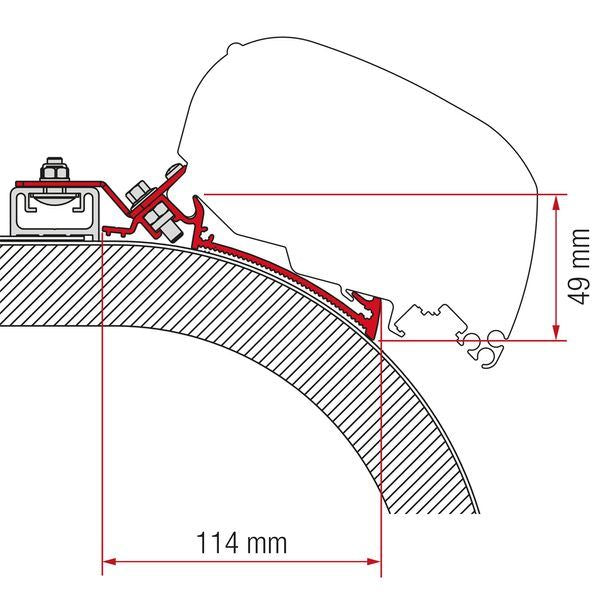 Fiamma Adapter Rapido Distinction 400 (98655Z080) - Fiamma wall installation adapters enabling secure awning mounting across different vehicle types - My Fiamma
