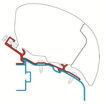 Fiamma F80/F65 Adapter Kit Elddis 400Cm 98655-630 - Fiamma wall installation adapters enabling secure awning mounting across different vehicle types - My Fiamma