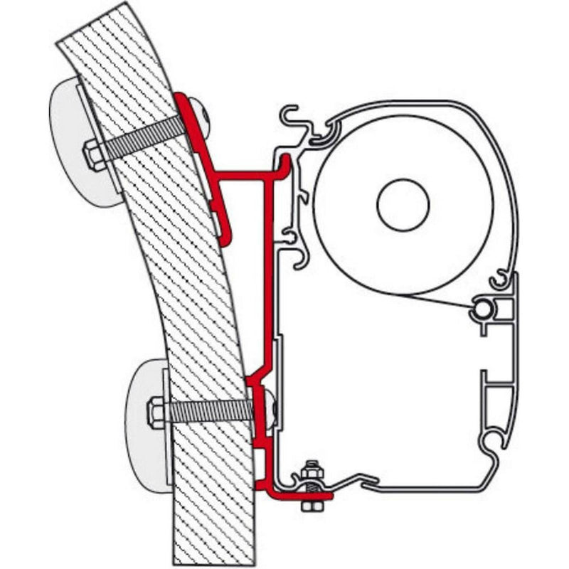 Fiamma Adapter Hymer Klasse 3.5m (98655-248) - Fiamma wall installation adapters enabling secure awning mounting across different vehicle types - My Fiamma