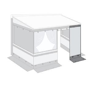 Fiamma Front Panel Light 100 08766D01- - Fiamma wall installation adapters enabling secure awning mounting across different vehicle types - My Fiamma