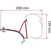 F43 Vw T5/T6 Multivan With Rail Brackets 98655A739 - Fiamma wall installation adapters enabling secure awning mounting across different vehicle types - My Fiamma