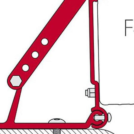 Fiamma Kit Roof Adapter Brackets for F45 F70 Awning Motorhome 98655-316 - Fiamma wall installation adapters enabling secure awning mounting across different vehicle types - My Fiamma