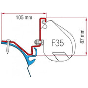 Fiamma F35 Adapter Kit Vwt6 Kepler L2 98655Z033 - Fiamma wall installation adapters enabling secure awning mounting across different vehicle types - My Fiamma