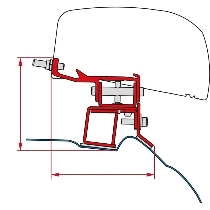 Fiamma F40 Van Adapter Kit Mercedes V Class 98655Z078 - Fiamma wall installation adapters enabling secure awning mounting across different vehicle types - My Fiamma