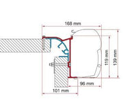 Fiamma F45 Adapter Kit Bailey Mk2 98655-946 - Fiamma wall installation adapters enabling secure awning mounting across different vehicle types - My Fiamma