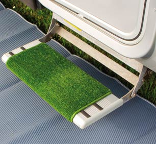 Fiamma Clean Step Cover – Step Doormat for Electric/Manual Steps – Black - Fiamma caravan and motorhome steps providing safe, sturdy access to vehicle entrances - My Fiamma