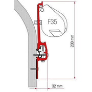 Fiamma F35 Adapter Eriba Touring 98655Z009 - Fiamma wall installation adapters enabling secure awning mounting across different vehicle types - My Fiamma
