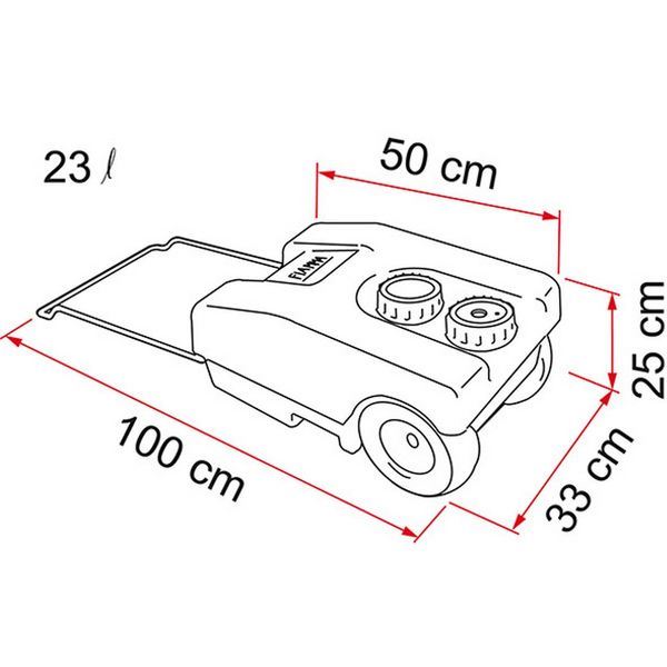 FIAMMA FRESH WATER ROLL TANK 23L motorhome, campervan, caravan 02428A01A - Fiamma wall installation adapters enabling secure awning mounting across different vehicle types - My Fiamma