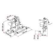 Fiamma Carry-Bike Lift 77 (02096-30) - Fiamma wall installation adapters enabling secure awning mounting across different vehicle types - My Fiamma