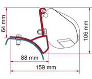 Fiamma F35 RTraffic/Vivaro/Prima Adapter Kit >01 <14 98655-893 - Fiamma wall installation adapters enabling secure awning mounting across different vehicle types - My Fiamma