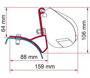 Fiamma F35 RTraffic/Vivaro/Prima Adapter Kit >01 <14 98655-893 - Fiamma wall installation adapters enabling secure awning mounting across different vehicle types - My Fiamma