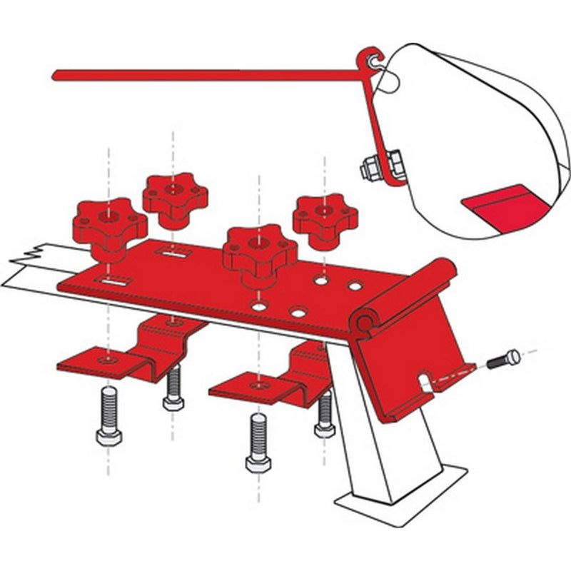 Fiamma F35 Standard Awning Mounting Bracket for Vehicle Roof Rails 98655-142 - Fiamma wall installation adapters enabling secure awning mounting across different vehicle types - My Fiamma