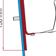 Fiamma Adapter Brackets Ford Custom Nugget for F45 F70 Awnings 98655Z023 - Fiamma wall installation adapters enabling secure awning mounting across different vehicle types - My Fiamma