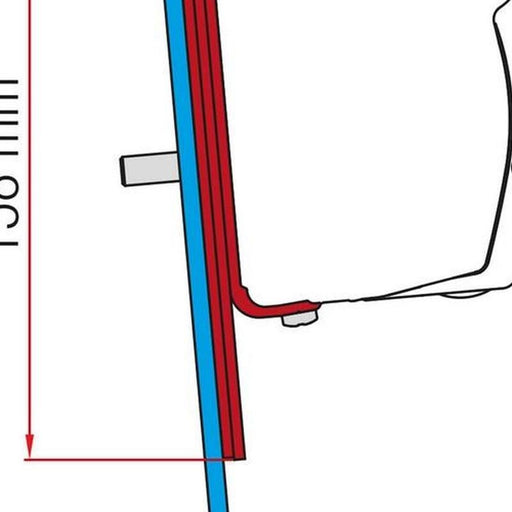 Fiamma Adapter Brackets Ford Custom Nugget for F45 F70 Awnings 98655Z023 - Fiamma wall installation adapters enabling secure awning mounting across different vehicle types - My Fiamma