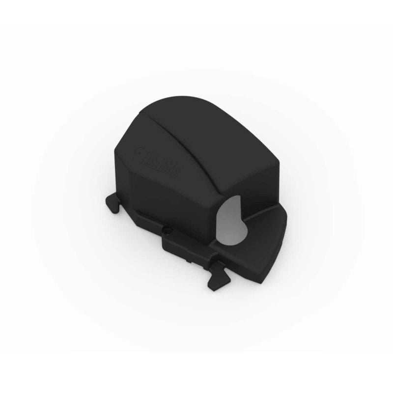 Fiamma Left Hand Outer End Cap for F80L Awning Black (98673H258) - Fiamma wall installation adapters enabling secure awning mounting across different vehicle types - My Fiamma