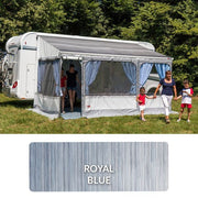 Fiamma Polar White Zip Top 450 Royal Blue Fabric (06531A01Q) - Fiamma wall installation adapters enabling secure awning mounting across different vehicle types - My Fiamma