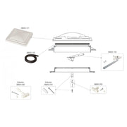 Fiamma Spare Dome Crystal For T/Vent Premium P3 & Vent 98683-101 - Fiamma wall installation adapters enabling secure awning mounting across different vehicle types - My Fiamma