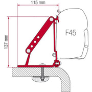 Fiamma Kit Roof Adapter Brackets for F45 F70 Awning Motorhome 98655-316 - Fiamma wall installation adapters enabling secure awning mounting across different vehicle types - My Fiamma