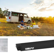 Fiamma F40Van 210 Awning - Deep Black (07503Q01R) Winch Handle Wall Mounted - Fiamma wall installation adapters enabling secure awning mounting across different vehicle types - My Fiamma