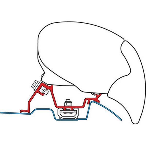 Fiamma F80/F65 Adapter Kit Mercedes Sprinter Roof Rail 98655-772 - Fiamma wall installation adapters enabling secure awning mounting across different vehicle types - My Fiamma