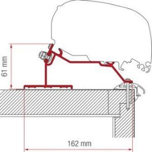 Fiamma F65/F80 Adapter Kit Caravan Roof 370 98655Z070 - Fiamma wall installation adapters enabling secure awning mounting across different vehicle types - My Fiamma