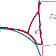 Fiamma Awning Mounting Bracket Kit for Ducato With Roof Rack Van Conversion - Fiamma wall installation adapters enabling secure awning mounting across different vehicle types - My Fiamma