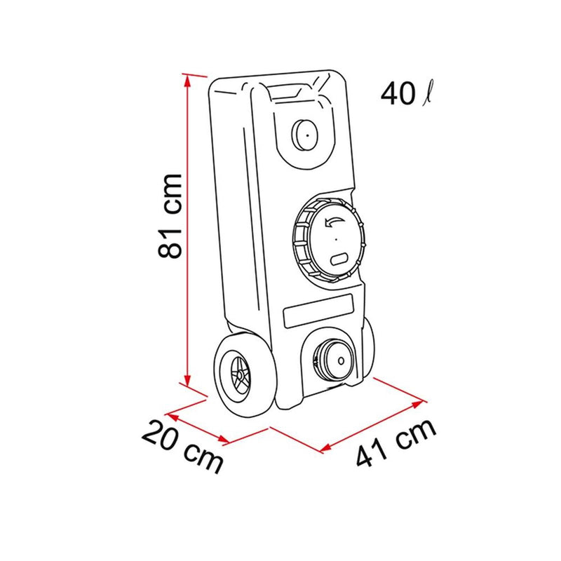Fiamma Roll-Tank 40F Fresh Water Tank (08307-02A) - Fiamma wall installation adapters enabling secure awning mounting across different vehicle types - My Fiamma
